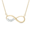 Infinity "MOM" Necklace in 10K Two-Tone Gold