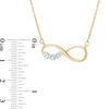 Infinity "MOM" Necklace in 10K Two-Tone Gold