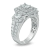 2.50 CT. T.W. Certified Radiant-Cut Diamond Past Present Future® Frame Ring in 14K White Gold