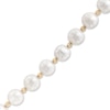Thumbnail Image 0 of 8.5-9.5mm Freshwater Cultured Pearl and Bead Strand Bracelet in Sterling Silver with 14K Gold Plate-7.25"