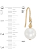 Thumbnail Image 1 of 8.5-9.5mm Freshwater Cultured Pearl and Bead Drop Earrings in Sterling Silver with 14K Gold Plate