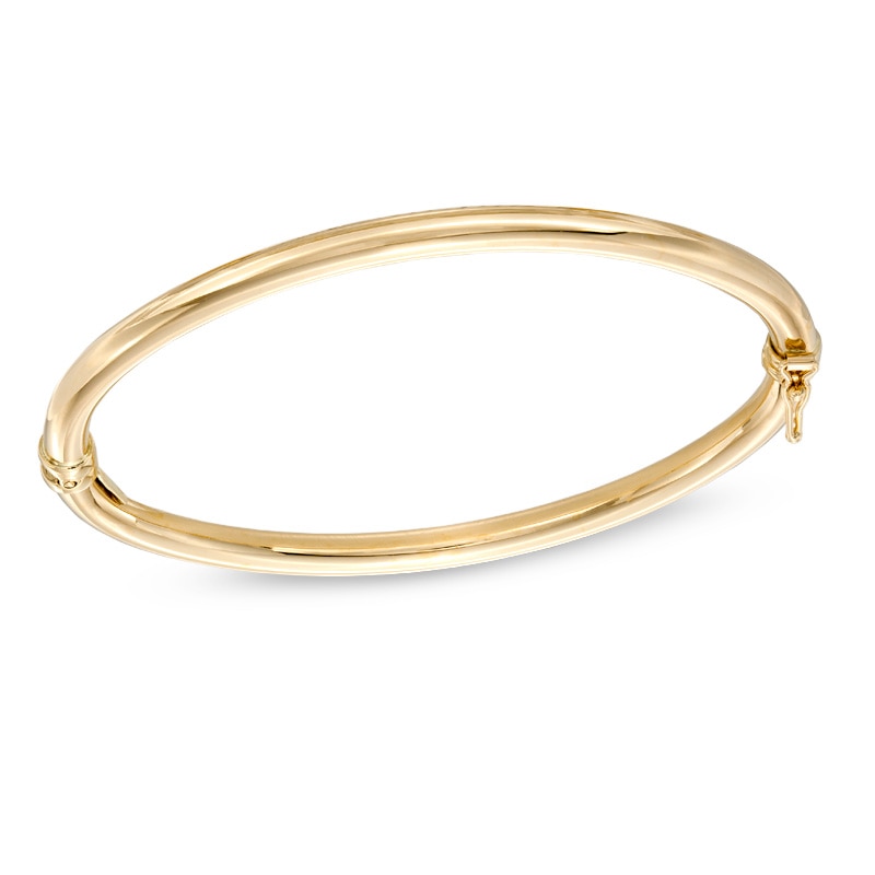 4.0mm Polished Bangle in 10K Gold|Peoples Jewellers