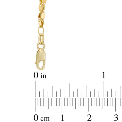 Triple Strand Polished Oval Link Bracelet in 14K Gold - 7.5"