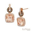 Thumbnail Image 1 of Le Vian® Morganite and 0.31 CT. T.W. Diamond Earrings in 14K Strawberry Gold™