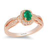 Thumbnail Image 0 of Le Vian® Costa Smeralda Emeralds™ and 0.17 CT. T.W. Diamond Ring in 14K Strawberry Gold™