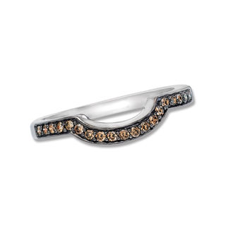 Le Vian Chocolate Diamonds® 0.17 CT. T.W. Diamond Contour Wedding Band in 14K Vanilla Gold™