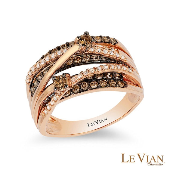 Le Vian® 0.83 CT. T.W. Diamond Layered Orbit Ring in 14K Strawberry Gold™