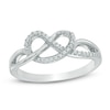 CT. T.W. Diamond Heart-Shaped Knot Split Shank Ring in Sterling Silver