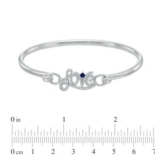 Vera Wang Love Collection 0.23 CT. T.W. Diamond "Love" Bangle in Sterling Silver