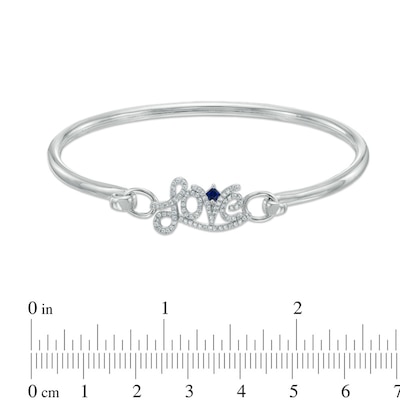 Vera Wang Love Collection 0.23 CT. T.W. Diamond "Love" Bangle in Sterling Silver