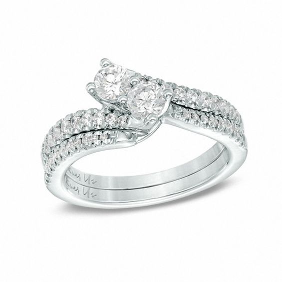 Ever Us™ CT. T.W. Two-Stone Diamond Ring in 14K White Gold