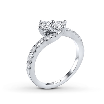 Ever Us™ CT. T.W. Two-Stone Diamond Bypass Ring in 14K Gold