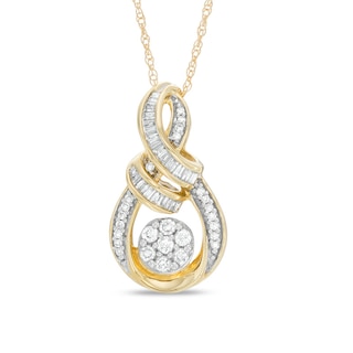 0.25 CT. T. W. Diamond Composite Infinity Pendant in 10K Gold