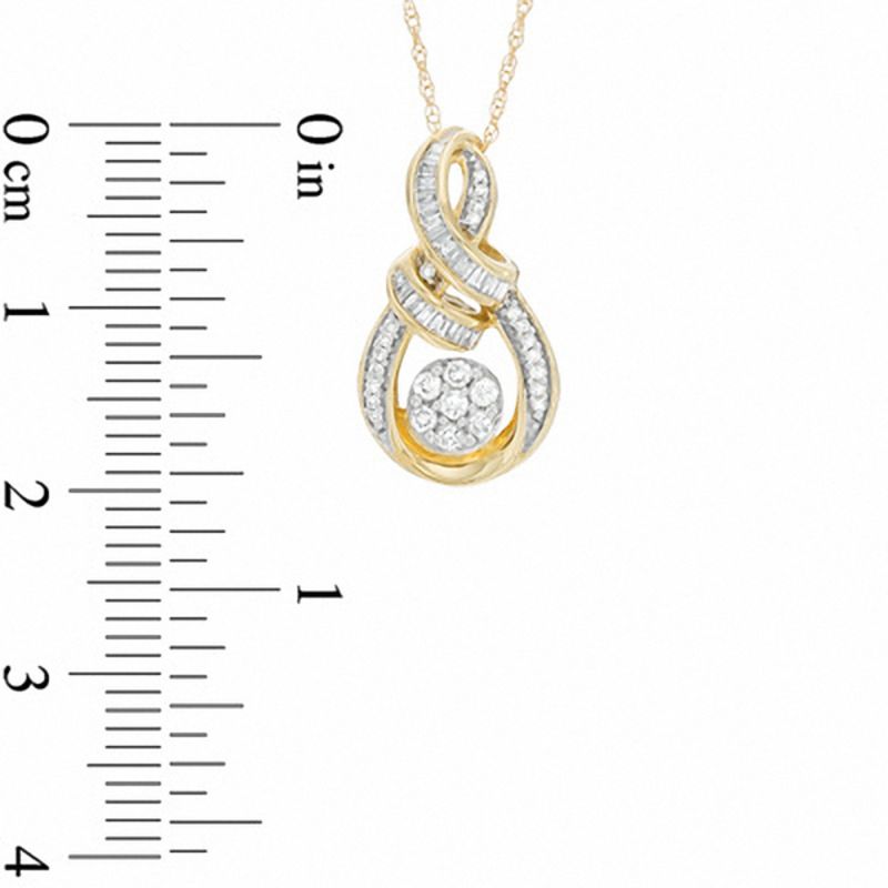 0.25 CT. T. W. Diamond Composite Infinity Pendant in 10K Gold|Peoples Jewellers
