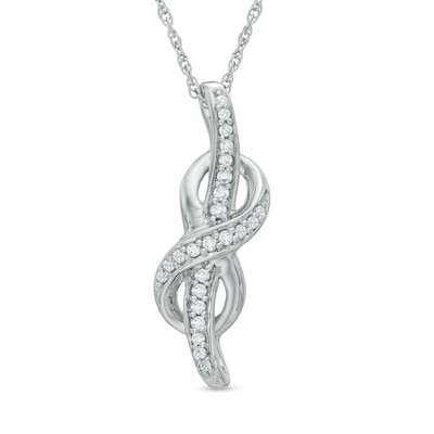 0.16 CT. T.W. Diamond Infinity Pendant in Sterling Silver