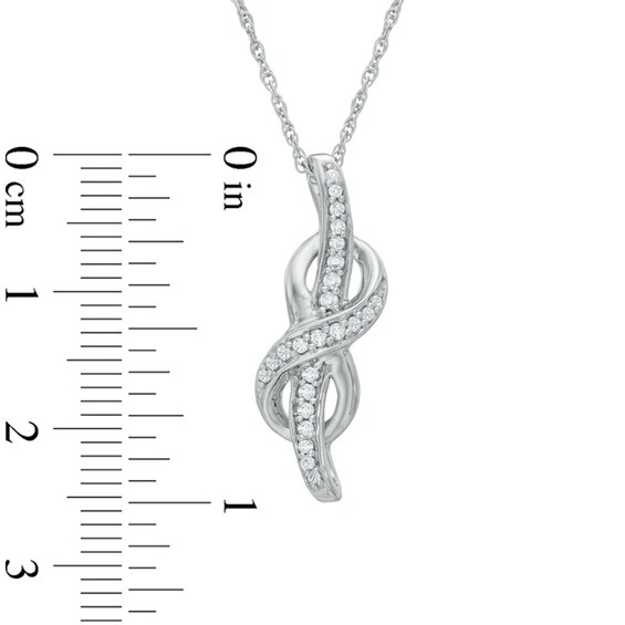 0.16 CT. T.W. Diamond Infinity Pendant in Sterling Silver