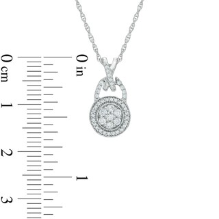 0.25 CT. T.W. Diamond "XO" Pendant in 10K White Gold