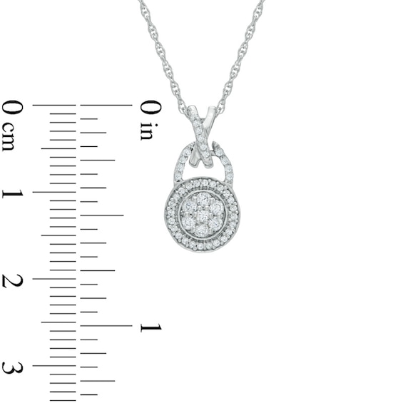 0.25 CT. T.W. Diamond "XO" Pendant in 10K White Gold