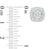 Thumbnail Image 1 of 0.50 CT. T.W. Composite Diamond Cushion Frame Vintage-Style Stud Earrings in 10K White Gold