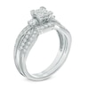 Thumbnail Image 1 of 0.75 CT. T.W. Quad Princess-Cut Diamond Bridal Set in 14K White Gold