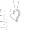 Thumbnail Image 1 of 0.23 CT. T.W. Diamond Tilted Heart Pendant in 10K White Gold