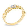 0.04 CT. T.W. Diamond Alternating Hearts Ring in 10K Gold