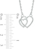Thumbnail Image 1 of Diamond Accent Double Heart Necklace in Sterling Silver