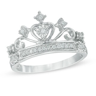 0.11 CT. T.W. Diamond Tiara Ring in Sterling Silver