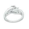 1.00 CT. T.W. Diamond Past Present Future® Bypass Engagement Ring in 14K White Gold