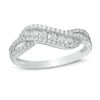 0.36 CT. T.W. Diamond Split Shank Wave Ring in 10K White Gold