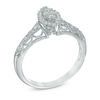 Thumbnail Image 1 of 0.18 CT. T.W. Marquise Composite Diamond Frame Promise Ring in 10K White Gold