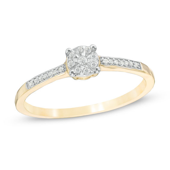 diamond accent promise ring in 10k white gold