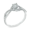 0.15 CT. T.W. Diamond Bypass Promise Ring in 10K White Gold