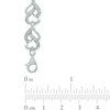 0.09 CT. T.W. Diamond Double Heart Link Bracelet in Sterling Silver - 7.5"