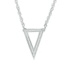 Diamond Accent Triangle Necklace in Sterling Silver - 17"