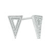 Thumbnail Image 0 of 0.09 CT. T.W. Diamond Triangle Stud Earrings in Sterling Silver