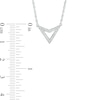 Thumbnail Image 1 of Diamond Accent Chevron Triangle Necklace in Sterling Silver - 17"