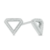 0.09 CT. T.W. Diamond Outline Triangle Stud Earrings in 10K White Gold