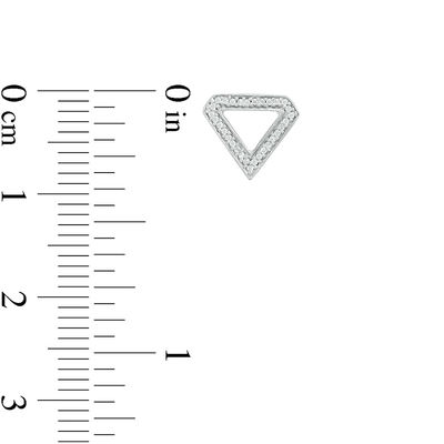 0.09 CT. T.W. Diamond Outline Triangle Stud Earrings in 10K White Gold