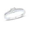 Diamond Accent Split Shank Promise Ring in 10K White Gold