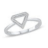 Diamond Accent Outline Triangle Ring in 10K White Gold