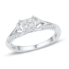 Thumbnail Image 0 of 0.18 CT. T.W. Quad Diamond Split Shank Promise Ring in 10K White Gold