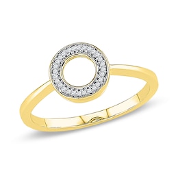 Diamond Accent Circle Ring in 10K Gold