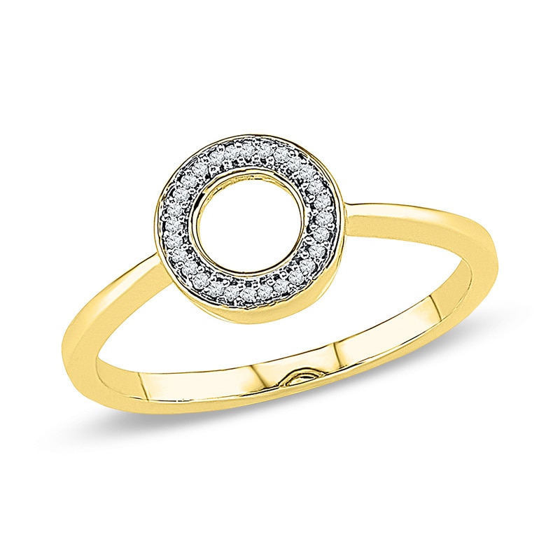 Diamond Accent Circle Ring in 10K Gold|Peoples Jewellers