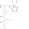 0.23 CT. T.W. Diamond Outline Flower Pendant in Sterling Silver