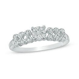 0.09 CT. T.W. Diamond Infinity Promise Ring in Sterling Silver