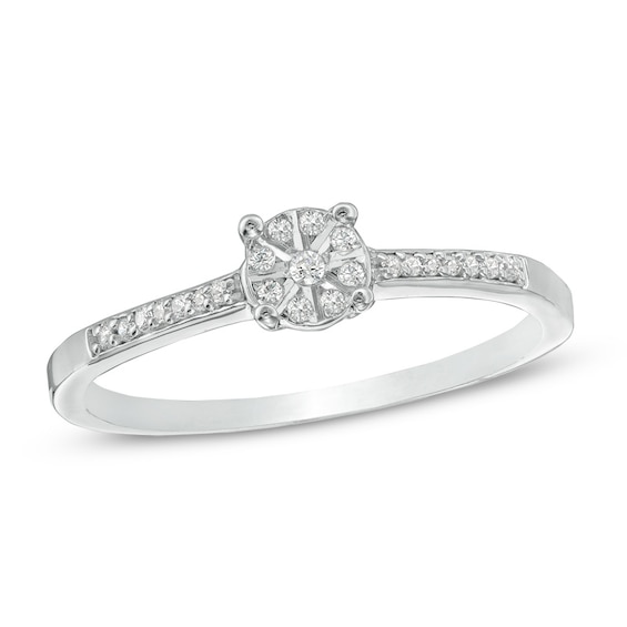 Diamond Accent Promise Ring in 10K White Gold