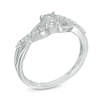 0.11 CT. T.W. Diamond Split Shank Promise Ring in 10K White Gold