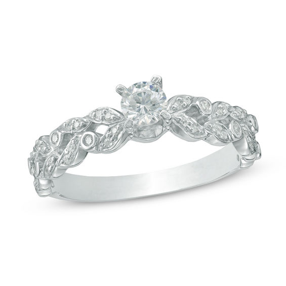 0.30 CT. T.W. Diamond Vine Ring in 10K White Gold