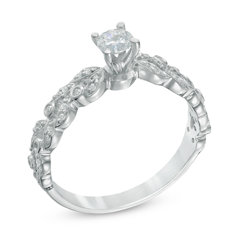 0.30 CT. T.W. Diamond Vine Ring in 10K White Gold|Peoples Jewellers